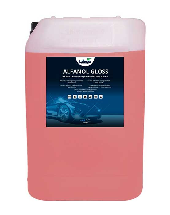 Lahega Alfanol Gloss 25 liter – högglansande biltvättmedel för metall och emalj