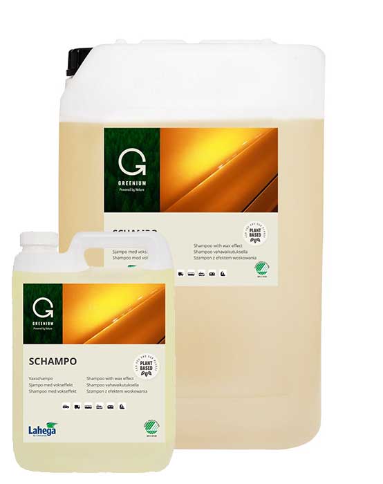Lahega Greenium Schampo – Svanenmärkt bilschampo med växtbaserad formel, 5 L och 25 L